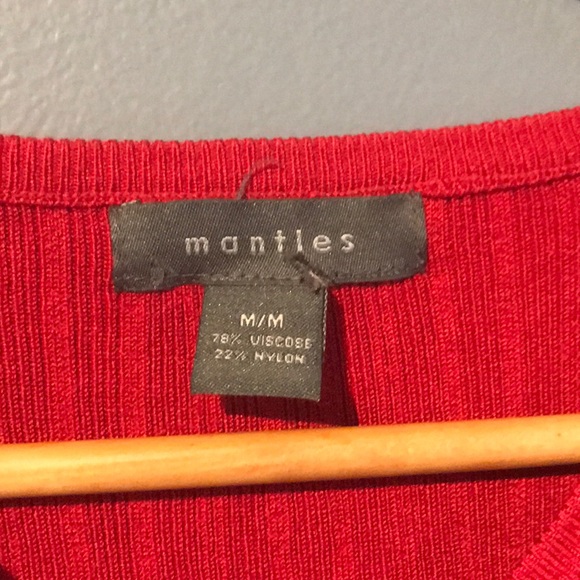 Red button up cardigan - Picture 3 of 4